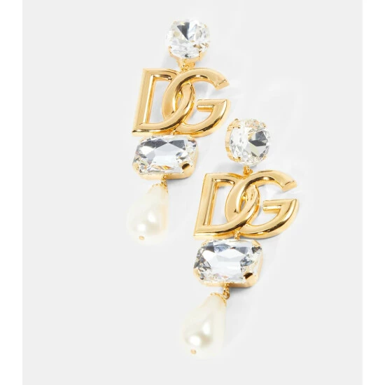 Dolce&Gabbana Logo Embellished Earrings - Image 3