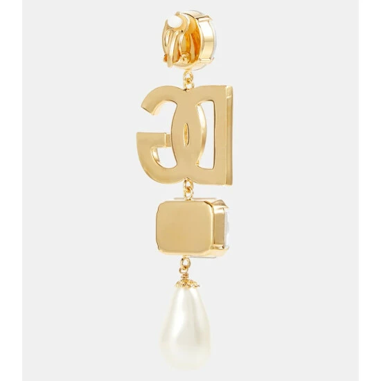Dolce&Gabbana Logo Embellished Earrings - Image 4