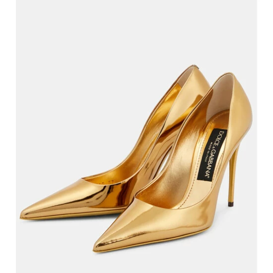 Dolce&Gabbana Metallic Leather Pumps - Image 4