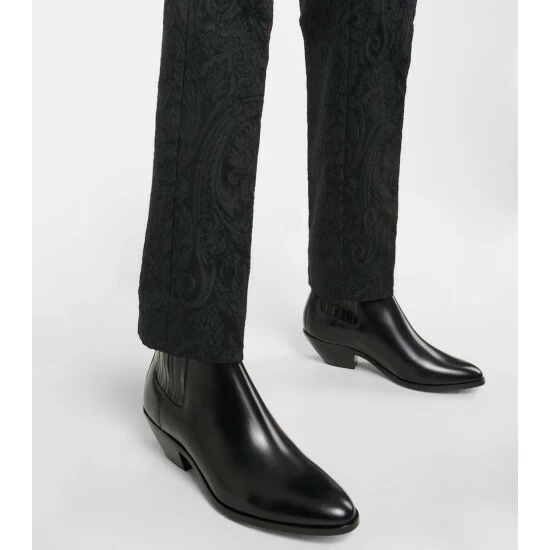 Dolce&Gabbana Embellished Leather Ankle Boots - Image 3