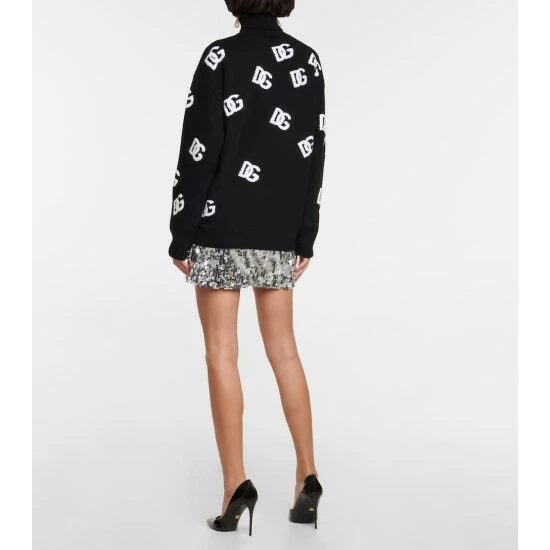 Dolce&Gabbana Jacquard Turtleneck Wool Sweater - Image 2