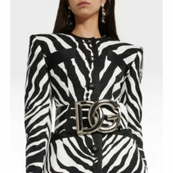 Dolce&Gabbana DG Zebra-print Leather Belt