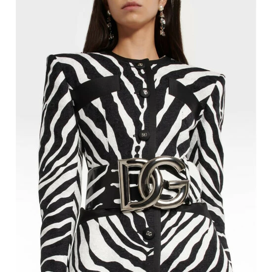Dolce&Gabbana DG Zebra-print Leather Belt