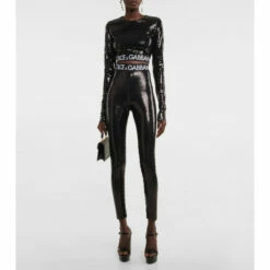 Dolce&Gabbana Sequined High-rise Leggings