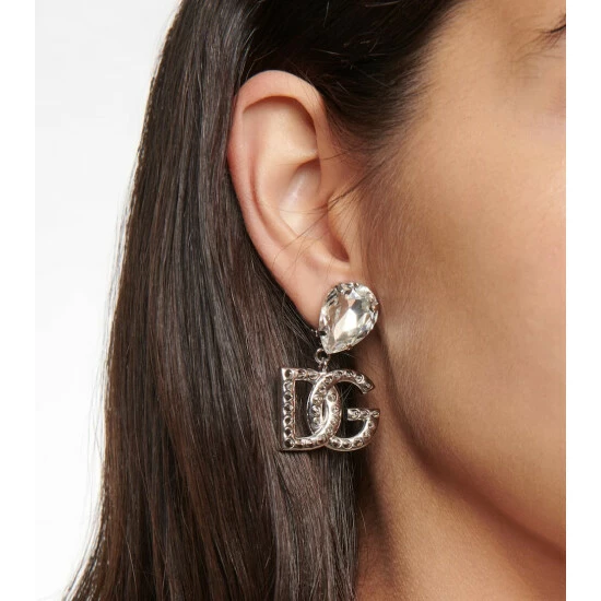 Dolce&Gabbana DG Embellished Clip-on Earrings - Image 2