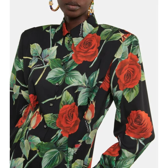 Dolce&Gabbana Floral Silk-blend Shirt - Image 3