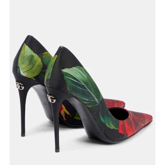 Dolce&Gabbana Lollo Floral Jersey Pumps - Image 2