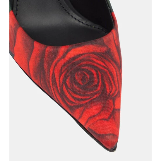 Dolce&Gabbana Lollo Floral Jersey Pumps - Image 5