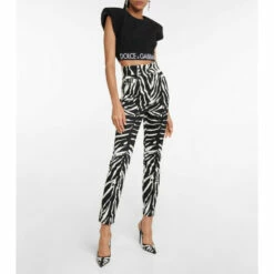 Dolce&Gabbana Zebra-printed Slingback Leather Sandals