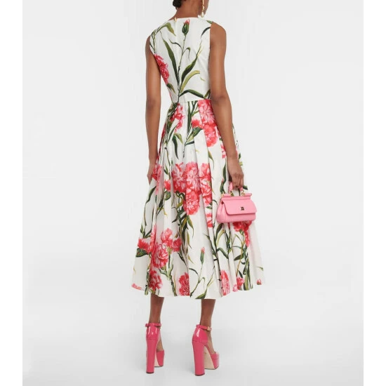 Dolce&Gabbana Printed Cotton Midi Dress - Image 2
