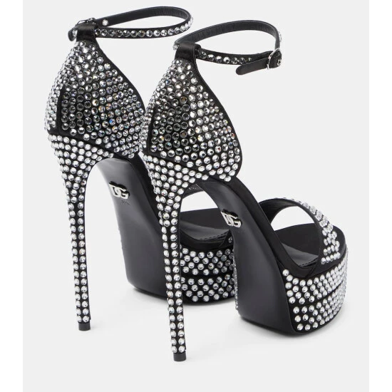 Dolce&Gabbana Kiera Embellished Platform Sandals - Image 2