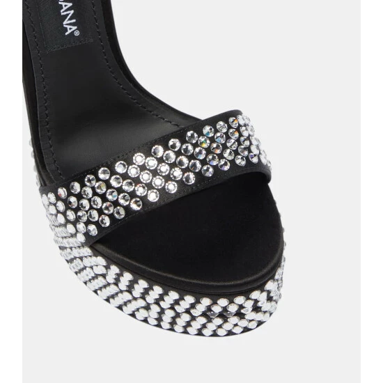 Dolce&Gabbana Kiera Embellished Platform Sandals - Image 5