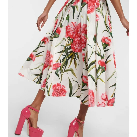 Dolce&Gabbana Printed Cotton Midi Dress - Image 4