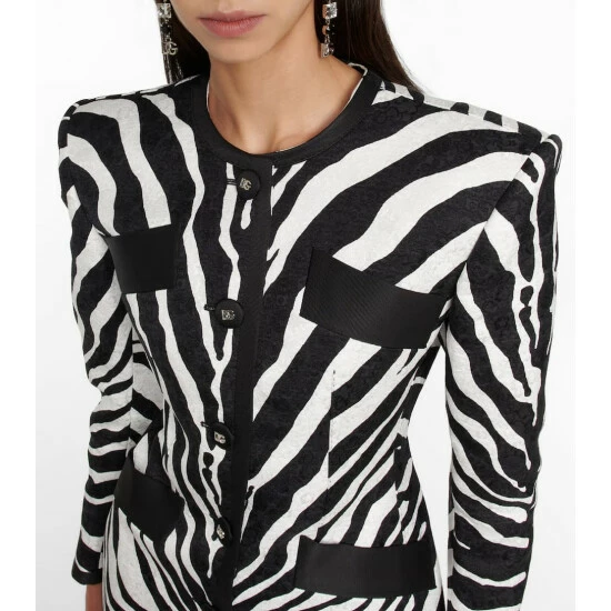 Dolce&Gabbana Zebra-print Brocade Jacket - Image 3
