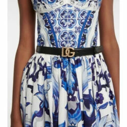 Dolce&Gabbana Embellished DG Leather Belt