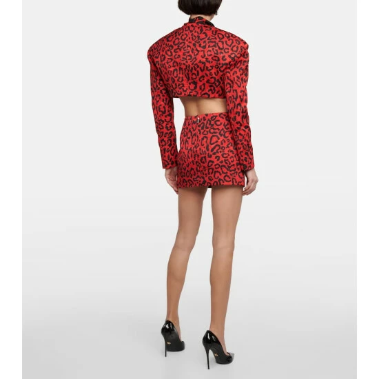 Dolce&Gabbana Leopard-print Brocade Miniskirt - Image 2