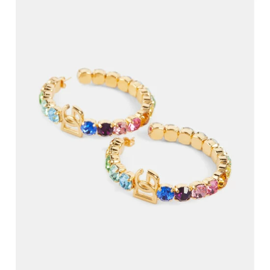 Dolce&Gabbana Crystal-embellished Logo Earrings - Image 3