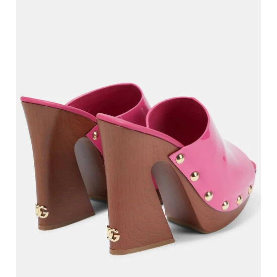 Dolce&Gabbana Patent Leather Clogs - Image 2