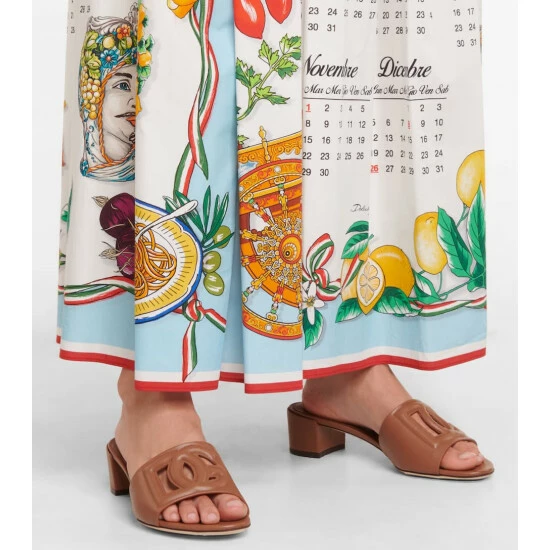 Dolce&Gabbana Leather Cut-out Logo Sandals - Image 3