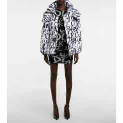 Dolce&Gabbana Logo Printed Nylon Puffer Jacket