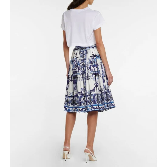 Dolce&Gabbana Embellished Cotton Cropped T-shirt - Image 2