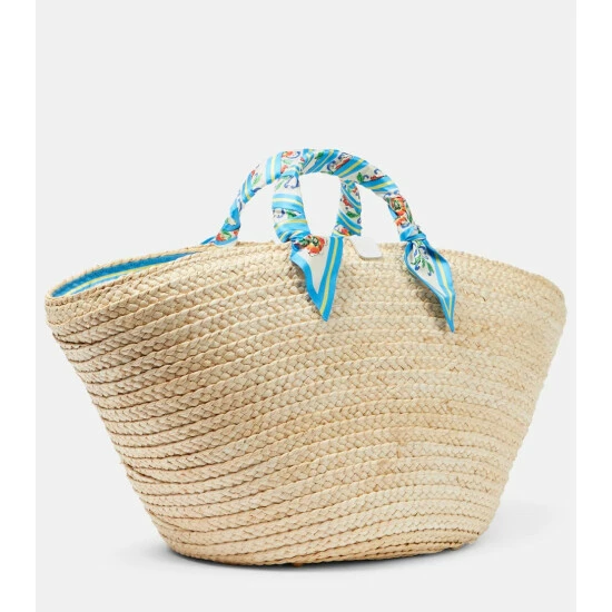 Dolce&Gabbana Kendra Logo Straw Tote - Image 3