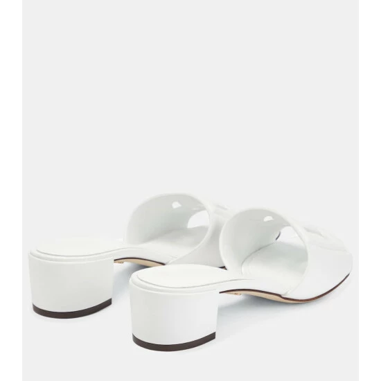 Dolce&Gabbana Leather Cut-out Logo Sandals - Image 2