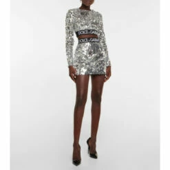 Dolce&Gabbana Logo Sequined Miniskirt