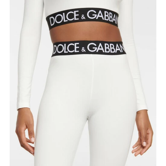 Dolce&Gabbana Logo Cotton-blend Leggings - Image 3