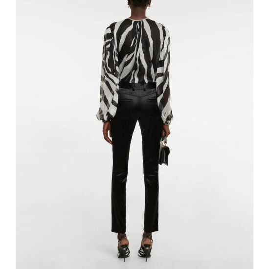 Dolce&Gabbana High-rise Satin Pants - Image 2