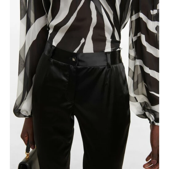 Dolce&Gabbana High-rise Satin Pants - Image 3