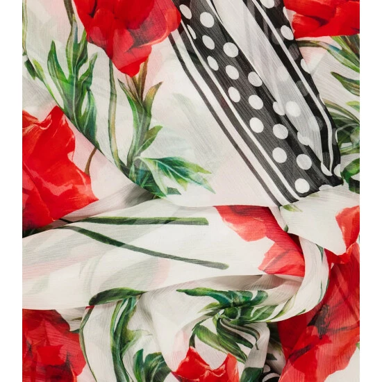 Dolce&Gabbana Floral Silk Scarf - Image 3
