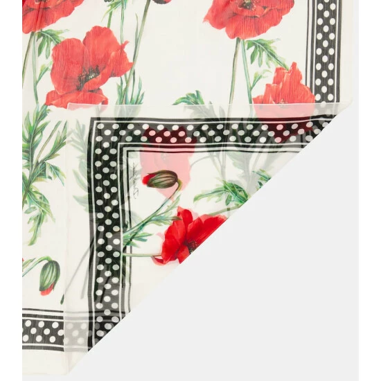 Dolce&Gabbana Floral Silk Scarf - Image 4