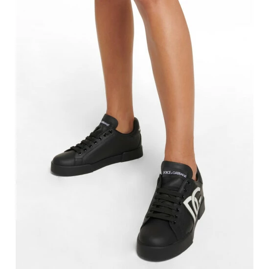 Dolce&Gabbana Portofino Leather Sneakers - Image 3