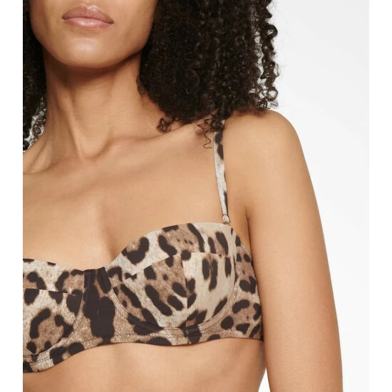 Dolce&Gabbana Leopard-print Bikini Top - Image 3