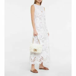 Dolce&Gabbana Logo Cutout Leather Slides