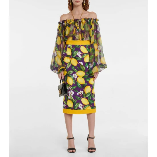 Dolce&Gabbana Printed Silk Chiffon Blouse