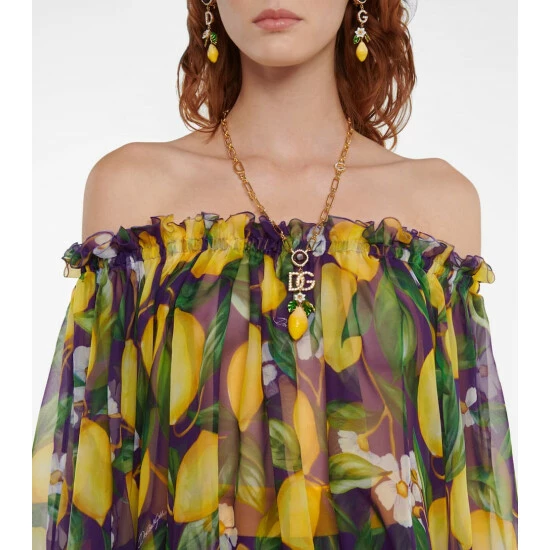 Dolce&Gabbana Printed Silk Chiffon Blouse - Image 3