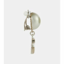Dolce&Gabbana Logo Faux Pearl Earrings