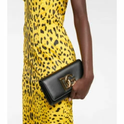 Dolce&Gabbana 3.5 Logo Leather Clutch