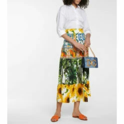 Dolce&Gabbana Logo Cutout Leather Slides