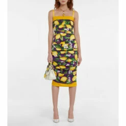 Dolce&Gabbana Printed Silk-blend Midi Dress