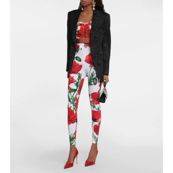 Dolce&Gabbana Floral High-rise Leggings