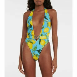 Dolce&Gabbana Printed Halterneck Swimsuit