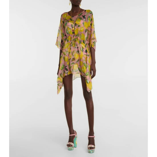 Dolce&Gabbana Printed Silk Charmeuse Minidress