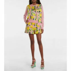 Dolce&Gabbana Printed Poplin High-rise Shorts