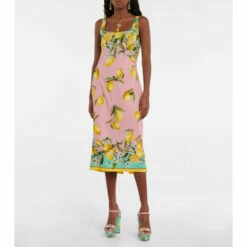 Dolce&Gabbana Printed Silk-blend Midi Dress