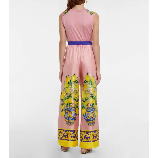 Dolce&Gabbana Printed High-rise Palazzo Pants - Image 2