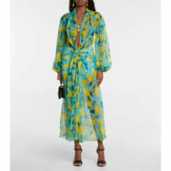 Dolce&Gabbana Printed Silk Chiffon Midi Dress