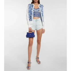 Dolce&Gabbana Distressed High-rise Denim Shorts